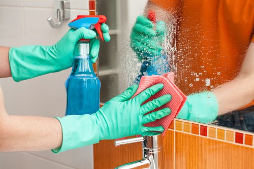 Professional upholstery cleaning on a living room sofa