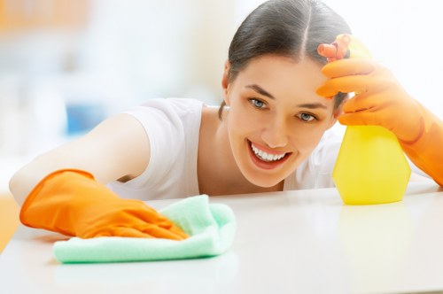 Experienced cleaning team handling a polished office environment in Holland Park