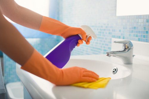 Spot cleaning a mattress stain with gentle solution