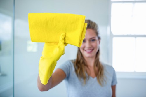Bathroom sanitizing during move in cleaning