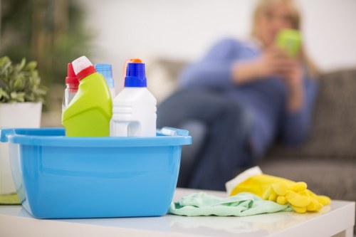 A clean kitchen and bathroom showing effective house cleaning