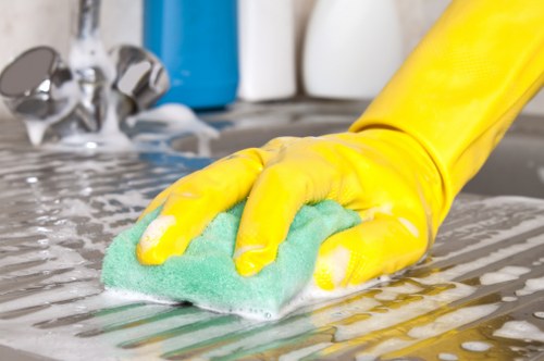 Kitchen deep cleaning with detailed surface care