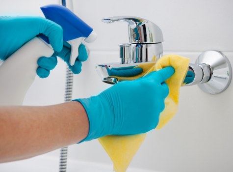 Bedroom deep cleaning focusing on dust removal